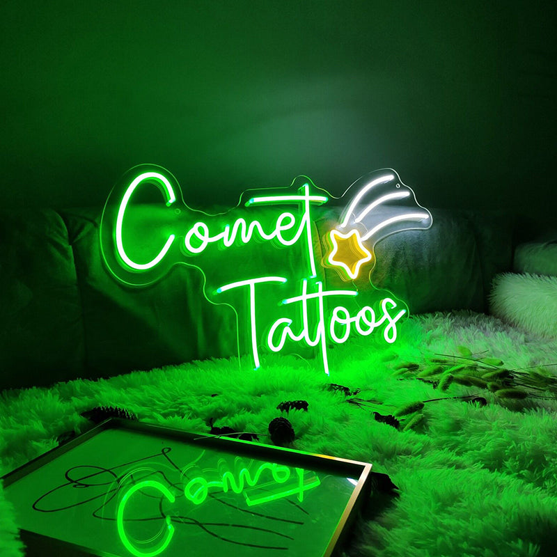 Comet Tattoos neon lights - neonpartys