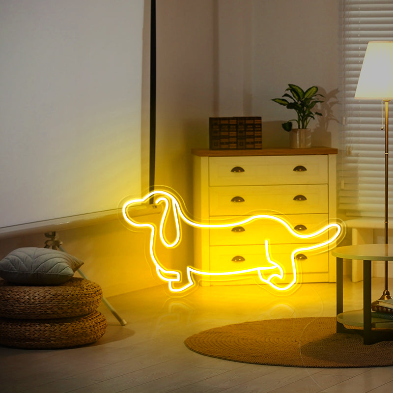 Cute Sausage dog neon lights, room decor, gift