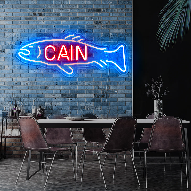 Personalized GAIN&Fish neon sign