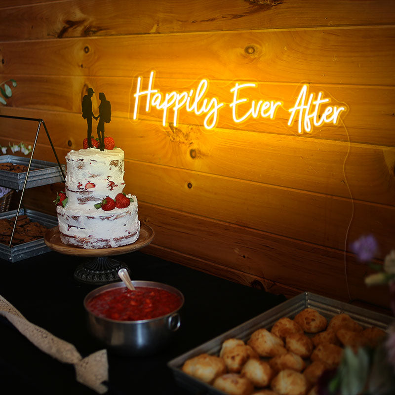 "Happy Ever After" Neon Sign for Reception Party