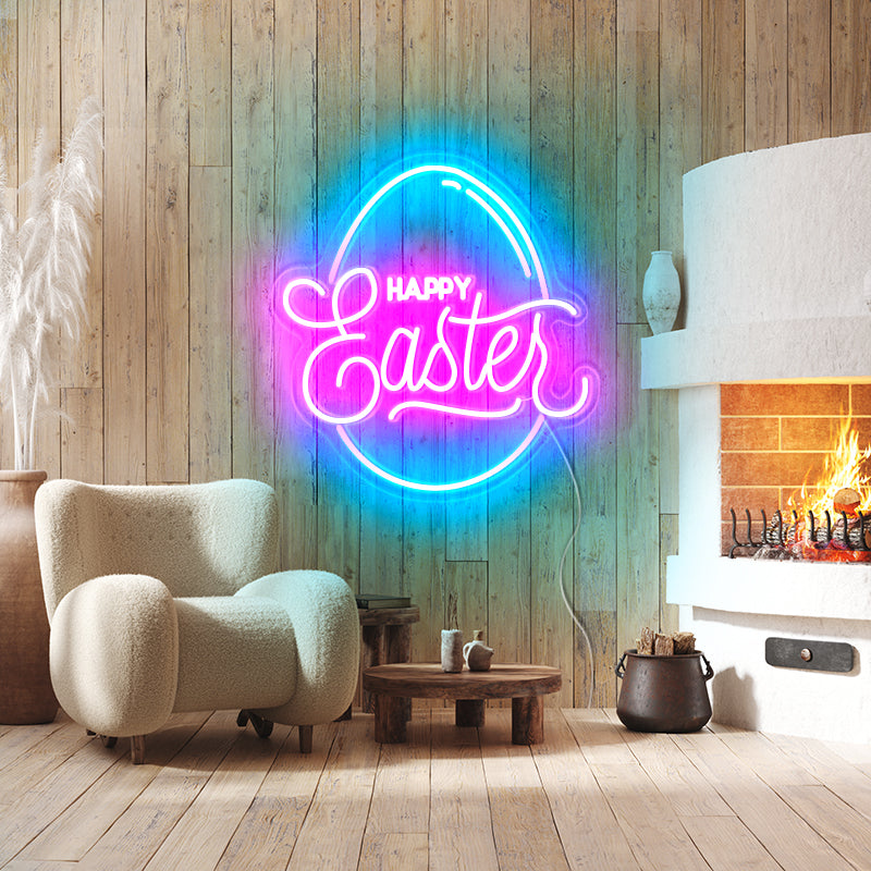Outdoor Happy easter sign - neonpartys