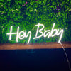 Hey Baby Neon Signs for Bed Room