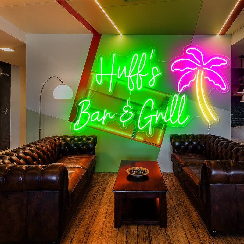 Huff's Bar & Grill neon lights - neonpartys