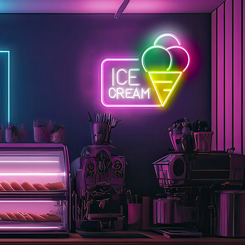 Ice Cream Neon Light for Shop