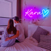 Customizable Name With Heart Neon Sign