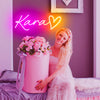 Customizable Name With Heart Neon Sign