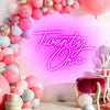 Twenty one birthday party neon sign | 21
