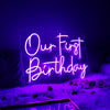 Our first birthday neon lights - neonpartys