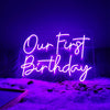 Our first birthday neon lights - neonpartys
