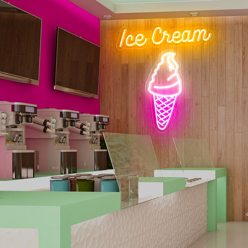 Colorful Cute Ice Cream Logo Sign