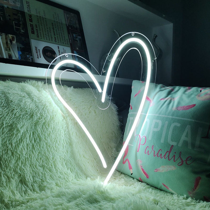 love heart  neon lights - neonpartys