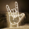 Love you rock fingers neon - neonpartys