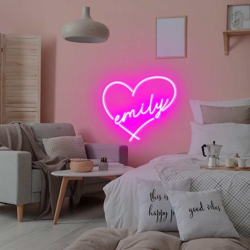 Funny Name+Heart Small Neon Signs